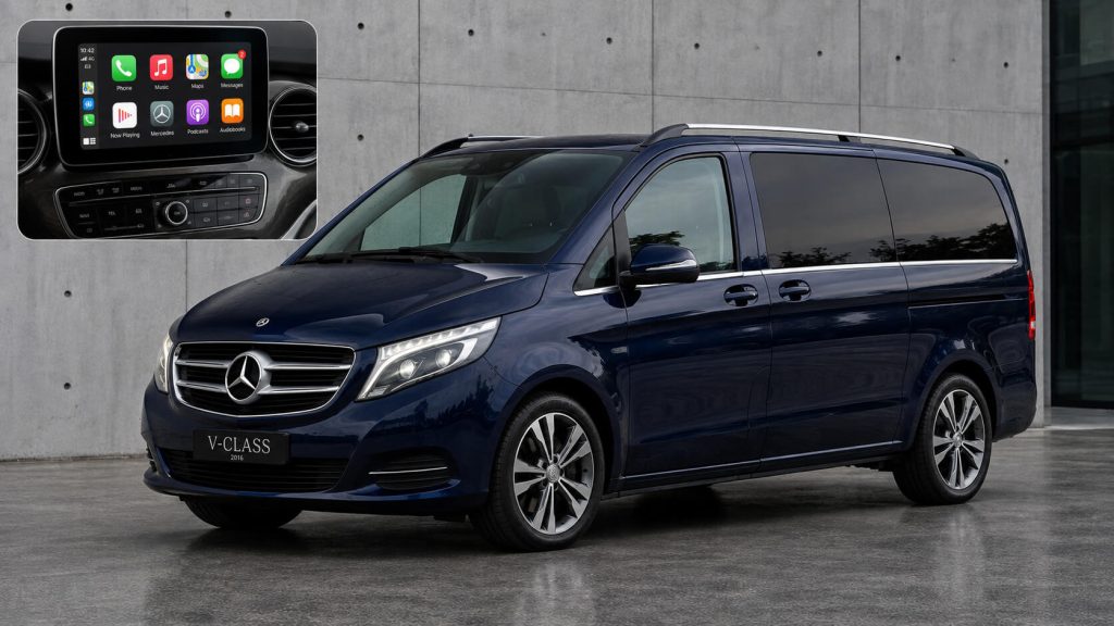MB V-Class 2017 metu, tamsiai melynos spalvos