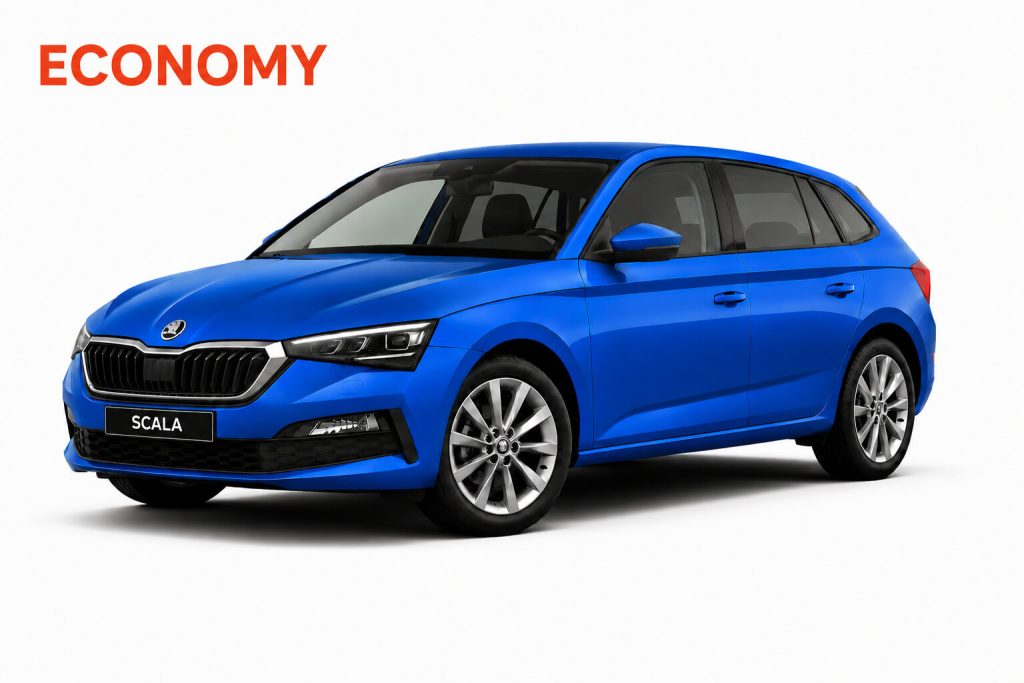 skoda Scala melynos spalvos