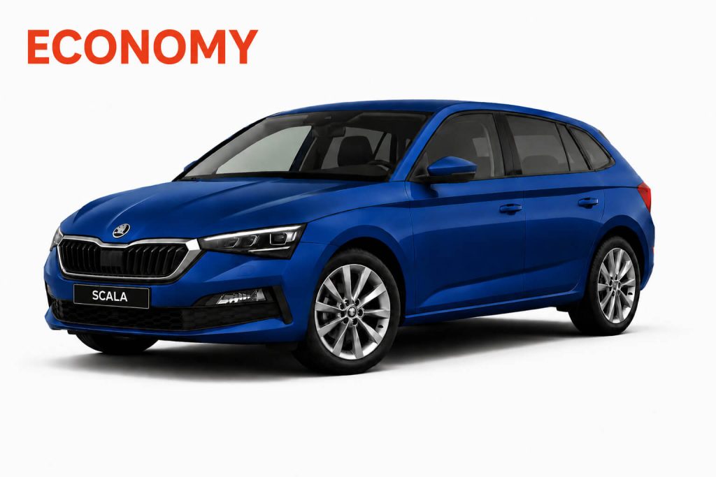 skoda Scala melynos spalvos